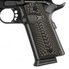 Guuun 1911 Grips G10 Full Size 1911 Grip Ambi Safety Cut Big Scoop Sunburst Texture  H1-S - Guuun Grips