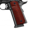 Guuun 1911 Grips G10 Full Size Government Ambi Safety Cut Custom OPS Eagle Wing Texture H1 A - Guuun Grips