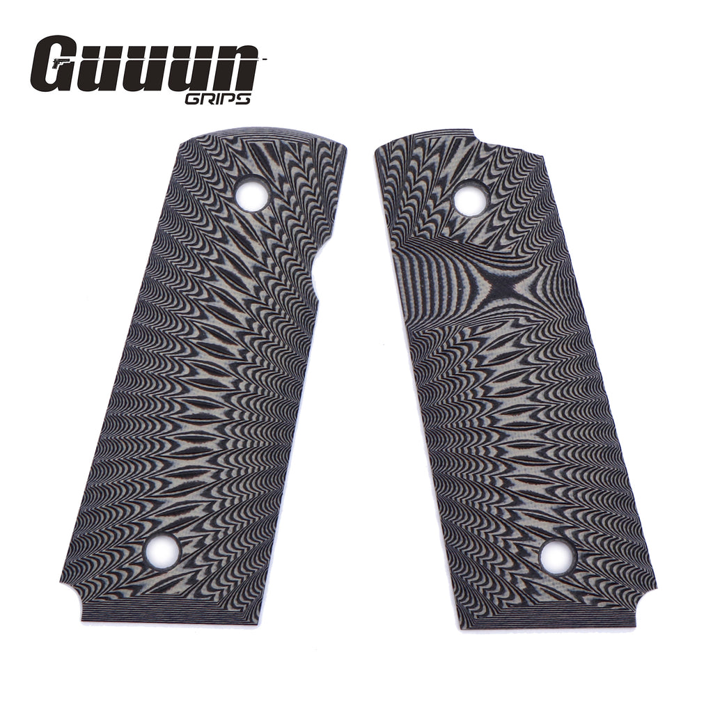 G10 Pistol Grips for 1911 Compact Officer 1911 Sunburst Texture - 9 Color Options - H1C-S - Guuun Grips