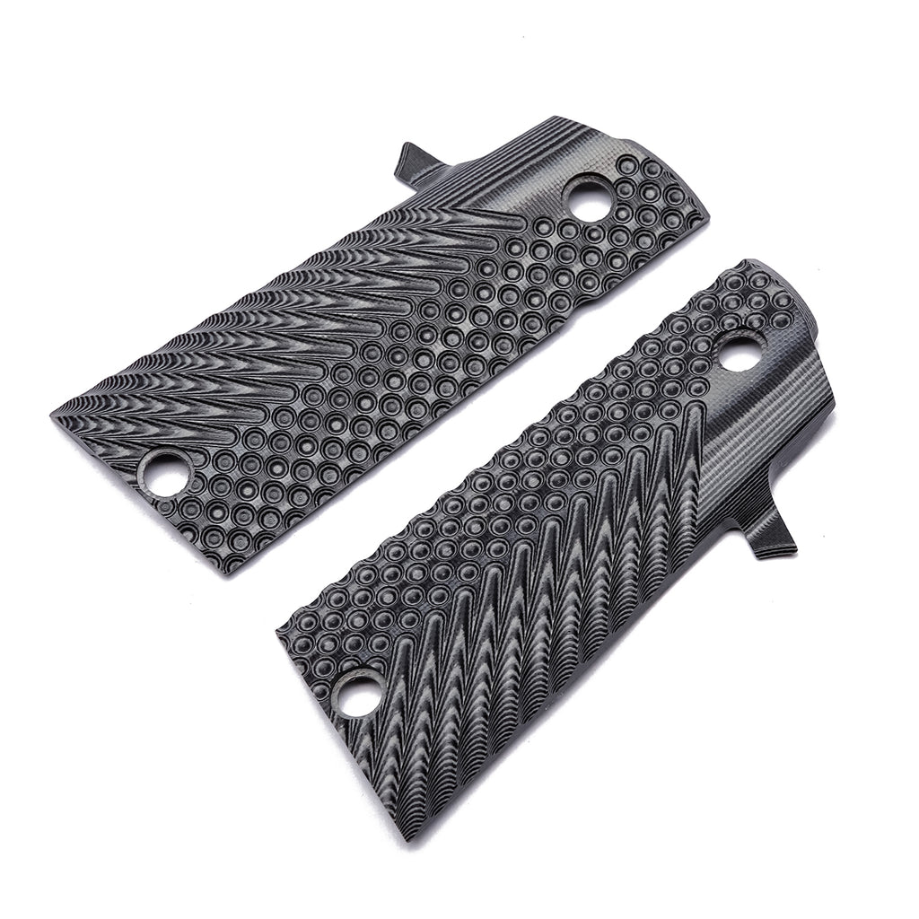 Guuun G10 Grips For 1911 A2 High Capacity HC 1911 Magwell Hi-Cap Grip, OPS Tactical Texture A2-LX - Guuun Grips