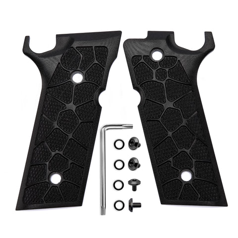 Guuun Super Grippy G10 Grips for Beretta 92XI / 92GTS Full Size, OPS Cyber Scales Texture Makes The Stick to Your Hand B92XI-LP - Guuun Grips