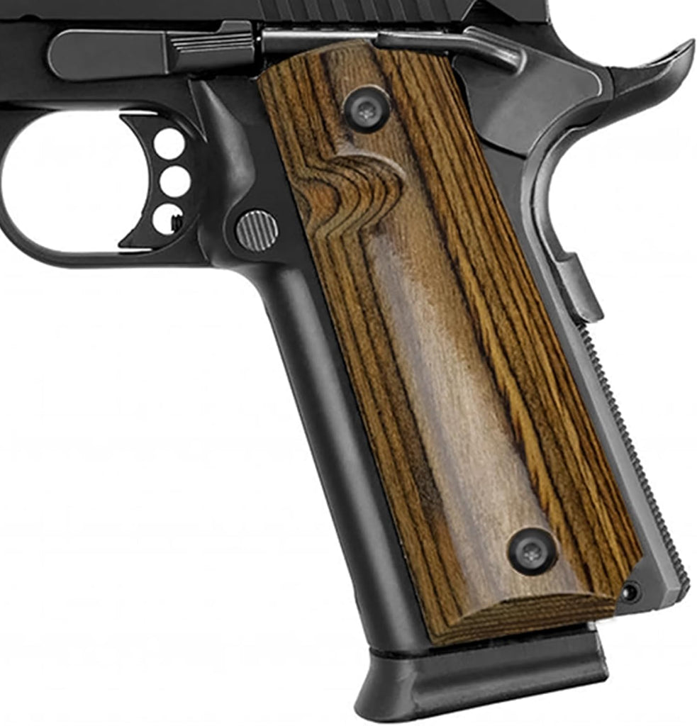 Embrace Customization: Elevate Your 1911 with an Eye-Catching Grip - Polished Surface, Colorful Synthetic Wood, and Enhanced Control H1-Wood - Guuun Grips