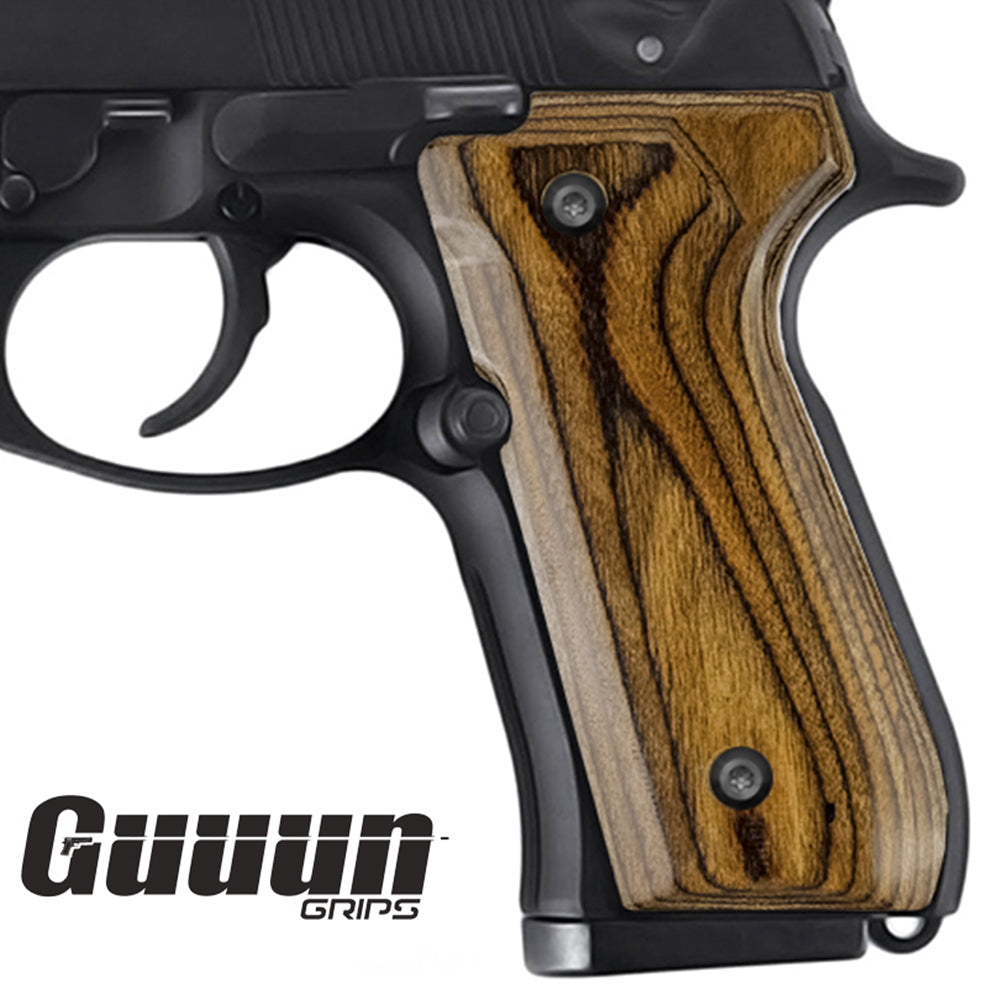 Guuun Wood Grip for Beretta 92/96 Full Size 92FS Grips, Colored Wood Composite Pistol Handle Panel B92-CM - Guuun Grips