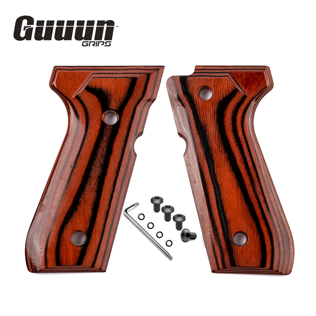 Guuun Wood Grip for Beretta 92/96 Full Size 92FS Grips, Colored Wood Composite Pistol Handle Panel B92-CM - Guuun Grips