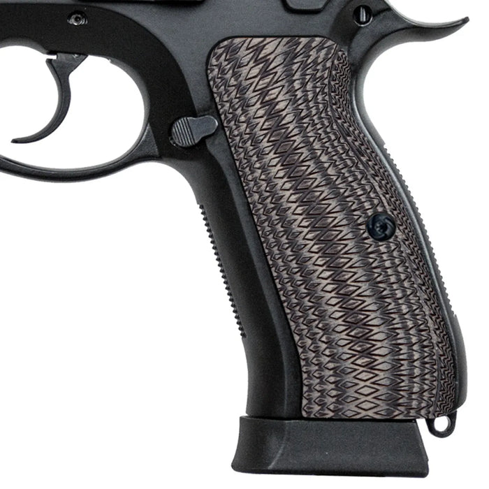 Guuun CZ 75 Grips Full Size G10 CZ75 SP-01 Grip OPS Matrix Light Texture - H6 DL - Guuun Grips