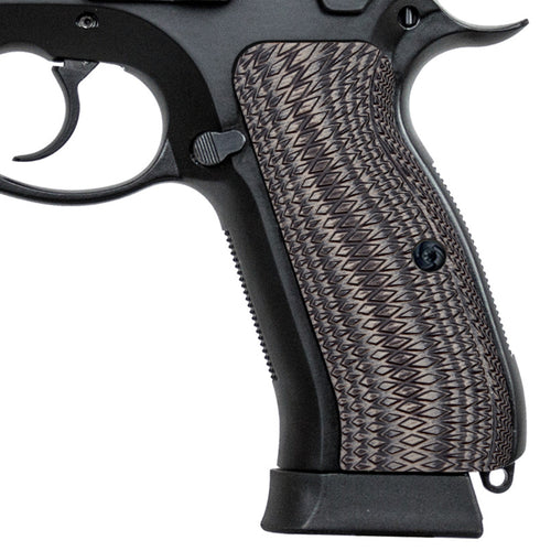 Guuun CZ 75 Grips Full Size G10 CZ75 SP-01 Grip OPS Matrix Light Texture  - H6 DL - Guuun Grips