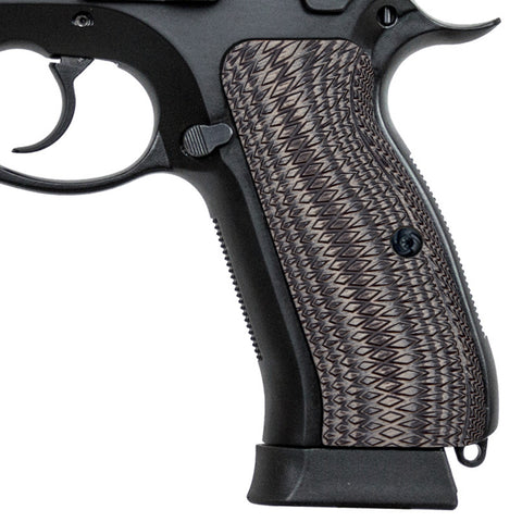 Guuun CZ 75 Grips Full Size G10 CZ75 SP-01 Grip OPS Matrix Light Texture  - H6 DL - Guuun Grips