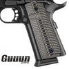 Guuun 1911 Grips G10 Full Size Government Ambi Safety Cut Custom Claw Mark Texture H1-XG - Guuun Grips