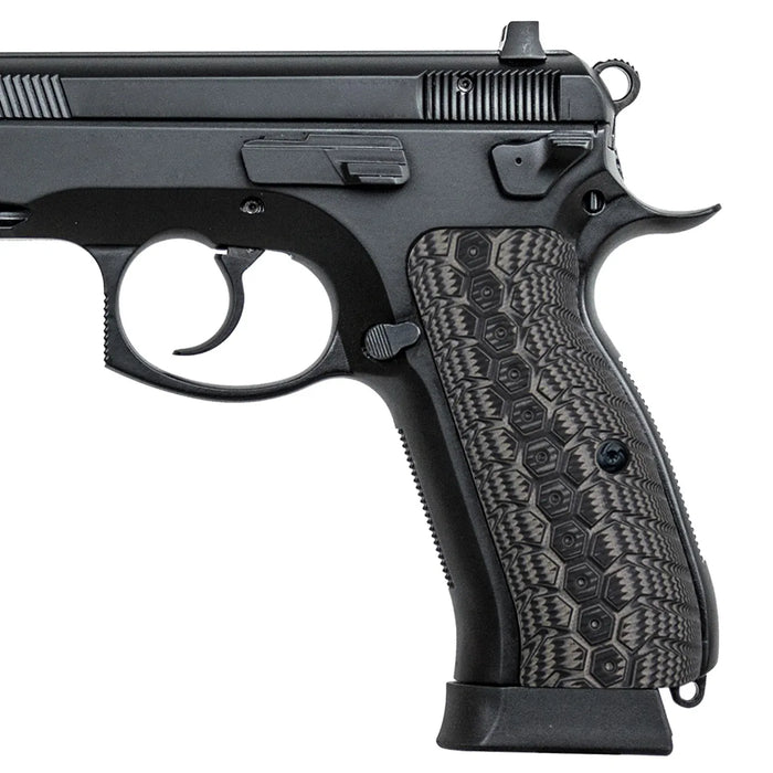Guuun CZ 75 Grips, Full Size CZ SP01 Tactical G10 Grip Thin OPS Mechanical Texture H6 WU - Guuun Grips
