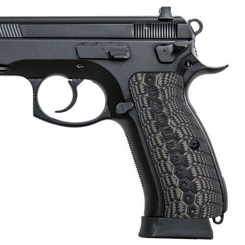 Guuun CZ 75 Grips, Full Size CZ SP01 Tactical G10 Grip Thin OPS Mechanical Texture H6 WU - Guuun Grips