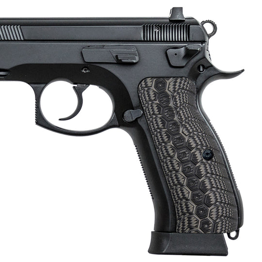 Guuun CZ 75 Grips, Full Size CZ SP01 Tactical G10 Grip Thin OPS Mechanical Texture H6 WU - Guuun Grips