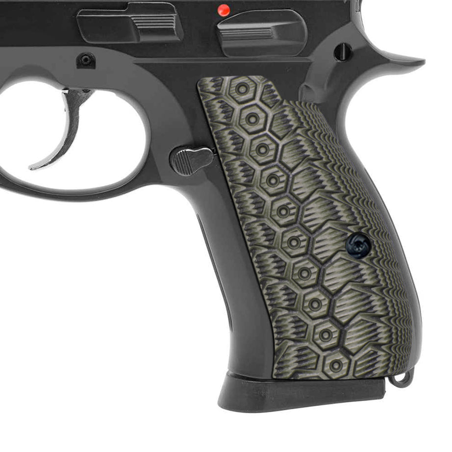 Guuun CZ 75 Compact Grips OPS Mechanical Texture CZ P-01 G10 Grips SPC WU - Guuun Grips