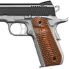 Guuun 1911 Grips G10, Full Size Government Grips, Bobtail Round Butt Cut, Eagle Wing Golf Texture H2-A - Guuun Grips