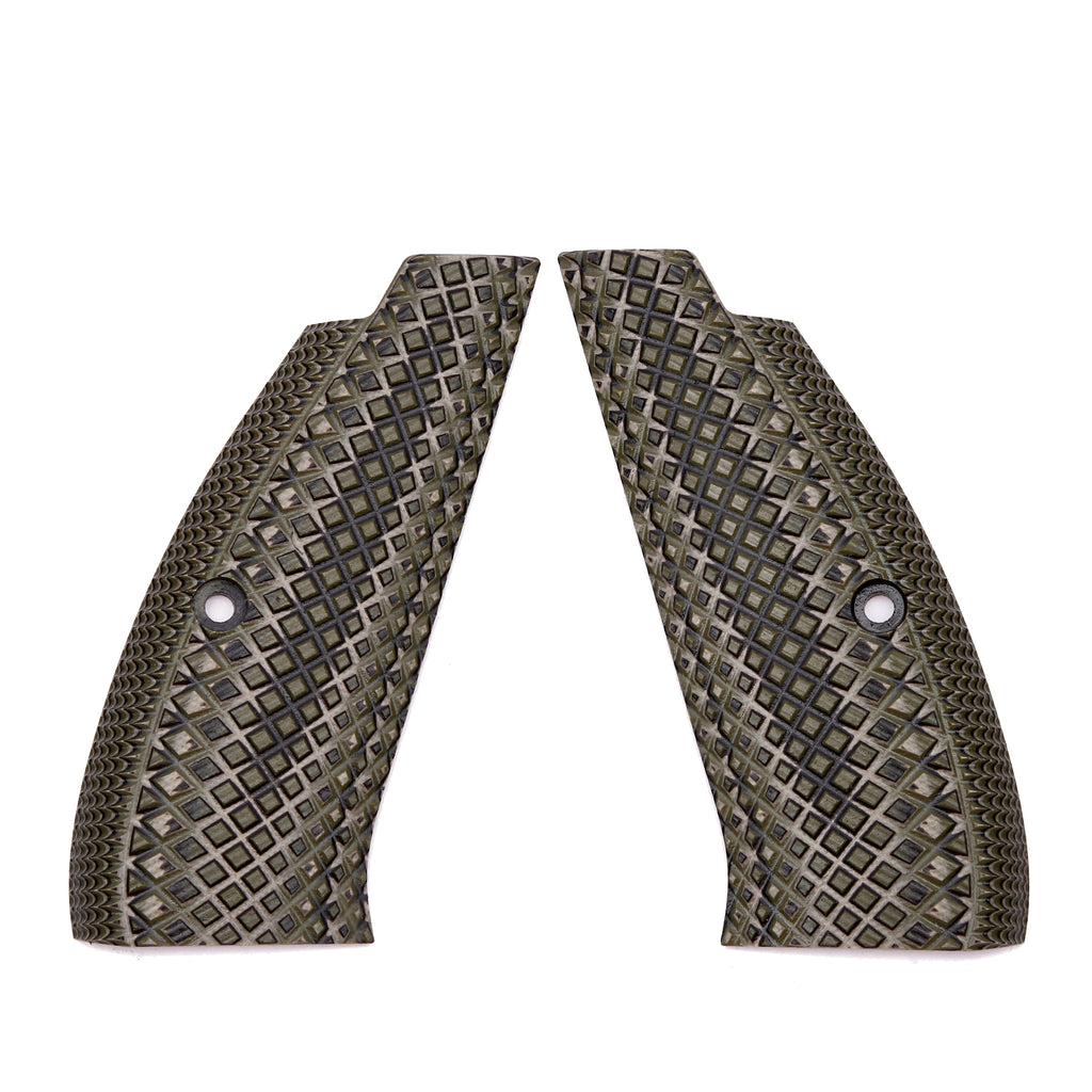 Guuun CZ75 G10 Grips Full Size CZ SP01 Grip Gun Crosscut Texture - SP1 DL - Guuun Grips
