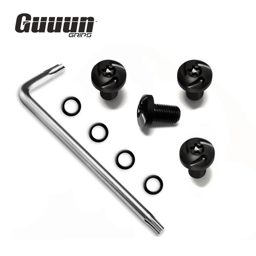 Guuun 1911 Grips Screws, 4 O Rings, T10 Torx Key, 4 Stainless Steel Screws Fancy 1911 Screws Black - Guuun Grips