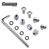 Guuun 1911 Grip Screws Bushings, T10 Torx Key, 4 O Rings, Stainless Steel Silver, Standard bushing - Guuun Grips