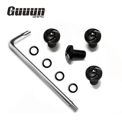 Guuun 1911 Grips Screws, 4 O Rings, T10 Torx Key, 4 Stainless Steel Screws Fancy 1911 Screws Black - Guuun Grips