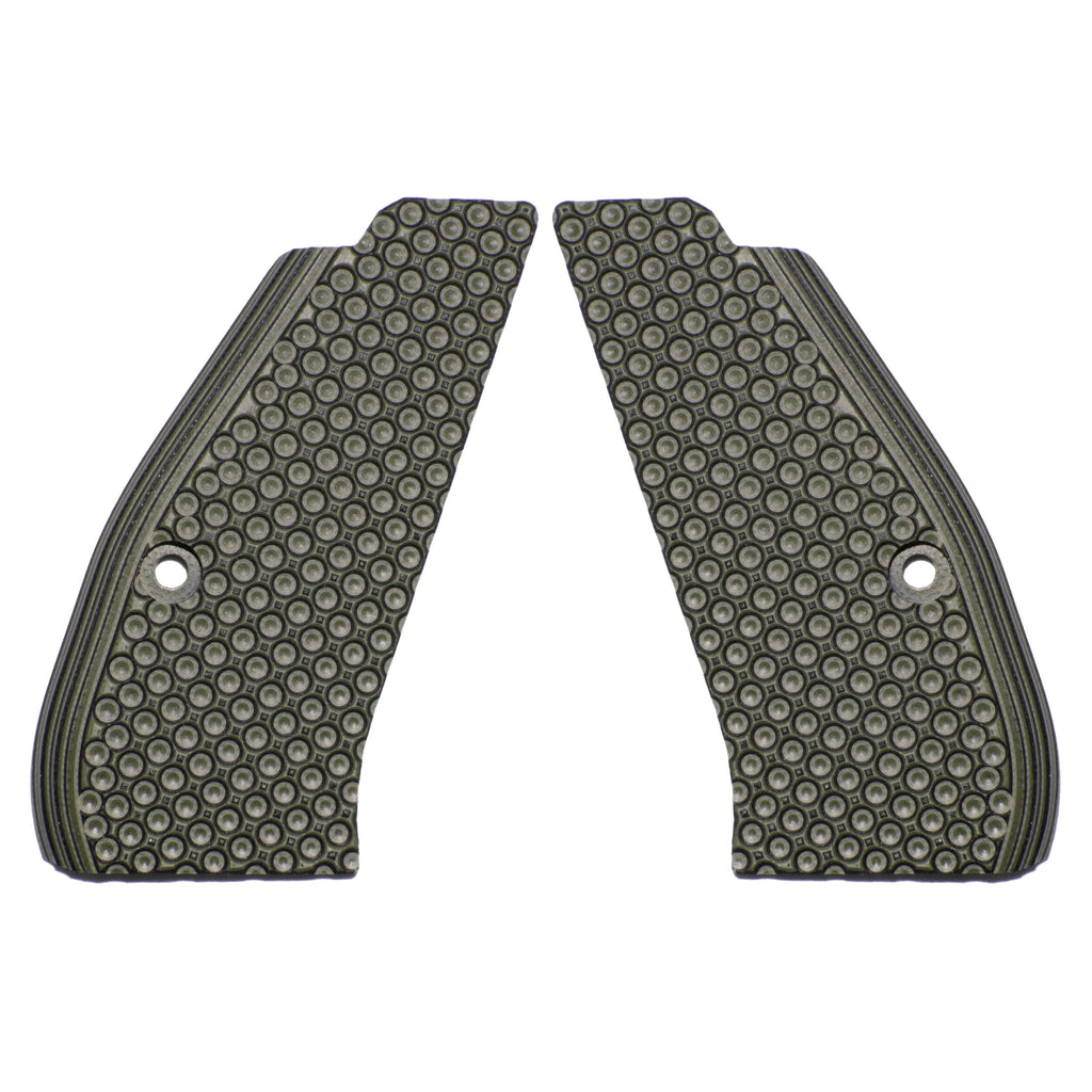 CZ 75 Compact Grips OPS Golf Dimple Texture Thin CZ P-01 G10 Grips ...