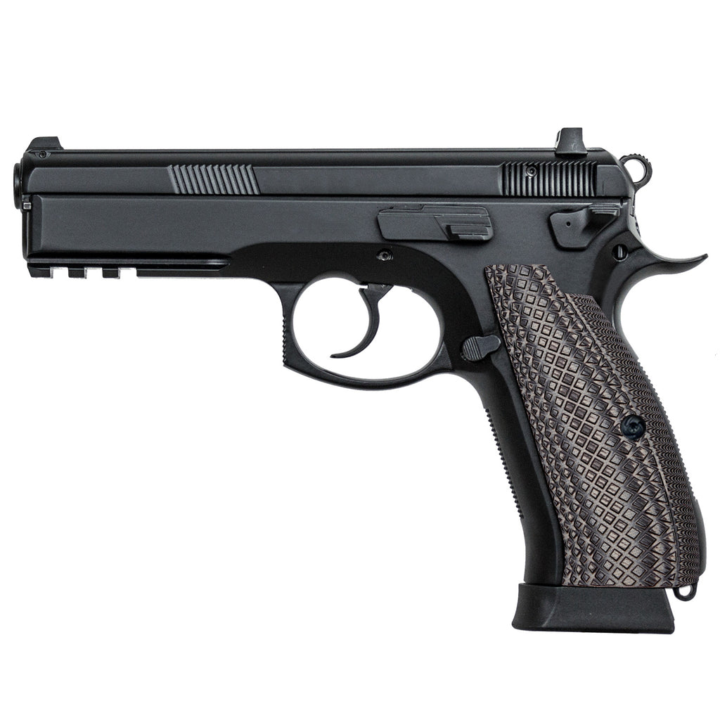 Guuun CZ75 G10 Grips Full Size CZ SP01 Grip Gun Crosscut Texture - SP1 DL - Guuun Grips