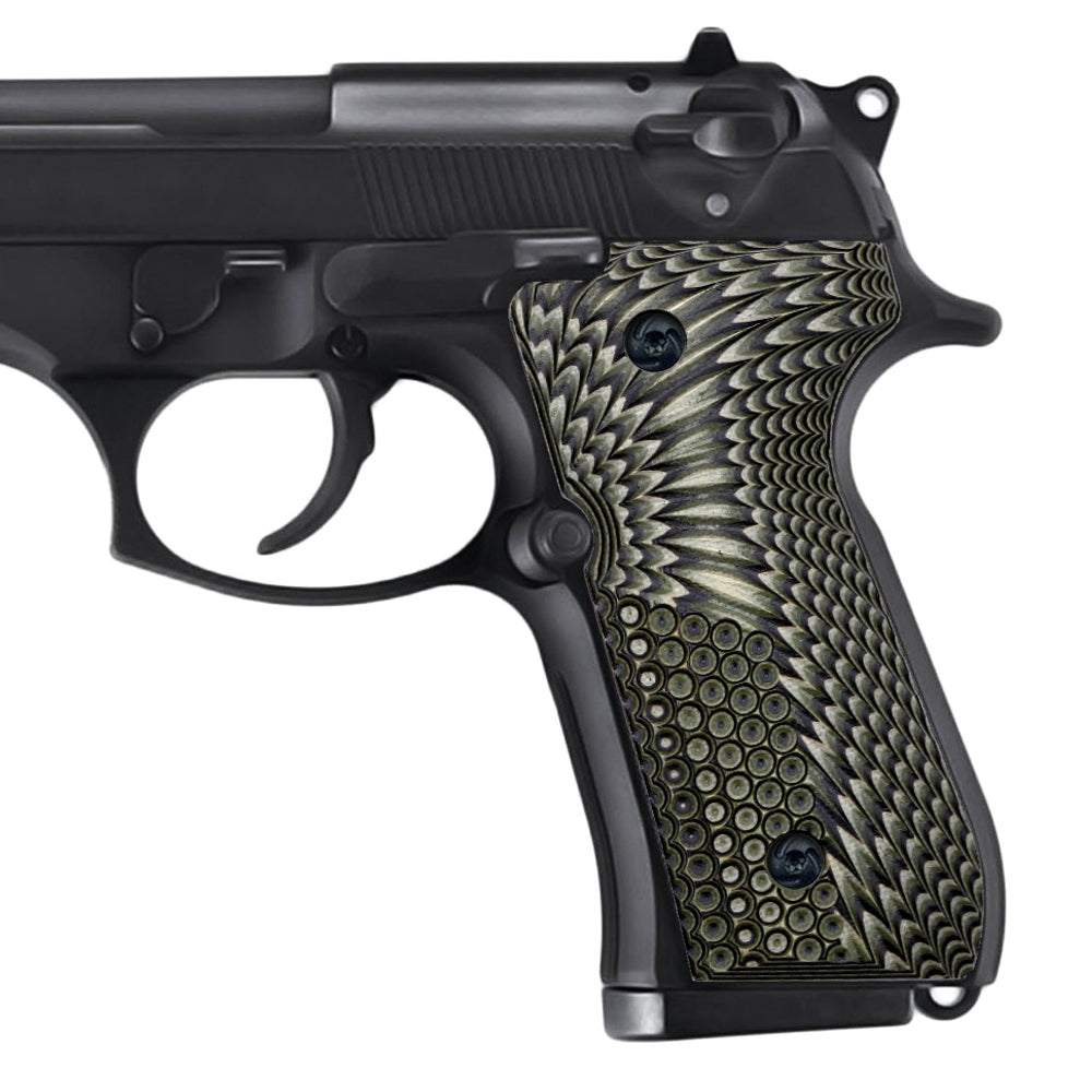 Guuun Beretta 92 / 96 Full Size G10 Grips m9 96a1 Eagle Wings OPS Texture B92 A - Guuun Grips