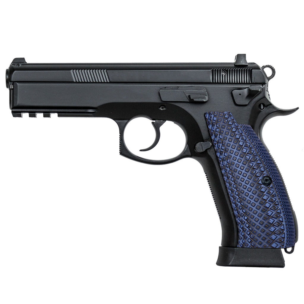 Guuun CZ75 G10 Grips Full Size CZ SP01 Grip Gun Crosscut Texture - SP1 DL - Guuun Grips