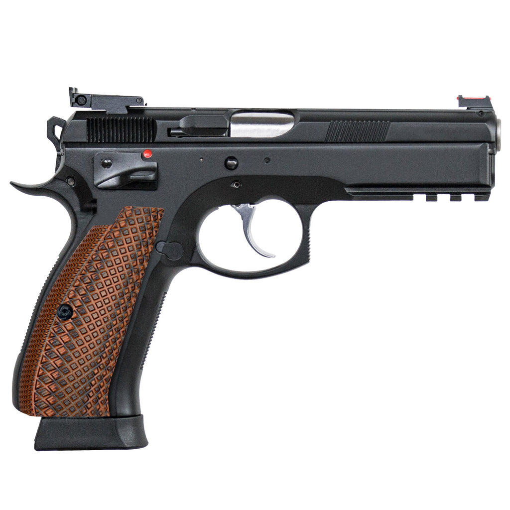 Guuun CZ75 G10 Grips Full Size CZ SP01 Grip Gun Crosscut Texture - SP1 DL - Guuun Grips