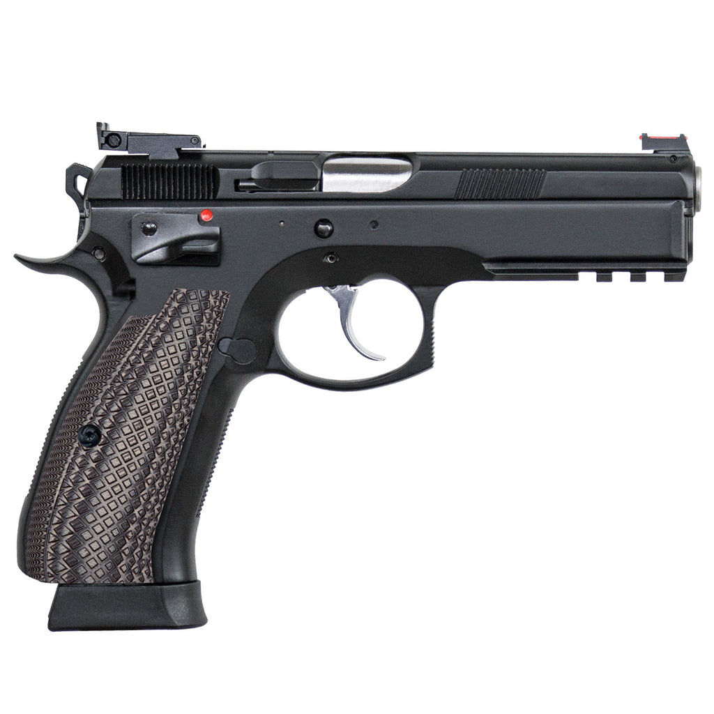 Guuun CZ75 G10 Grips Full Size CZ SP01 Grip Gun Crosscut Texture - SP1 DL - Guuun Grips
