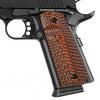 Guuun 1911 Grips G10 Full Size Government Ambi Safety Cut Custom OPS Eagle Wing Texture H1 A - Guuun Grips