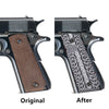 Guuun G10 1911 Grips For Full Size Government Ambi Safety Cut Custom OPS Texture H1-X - Guuun Grips