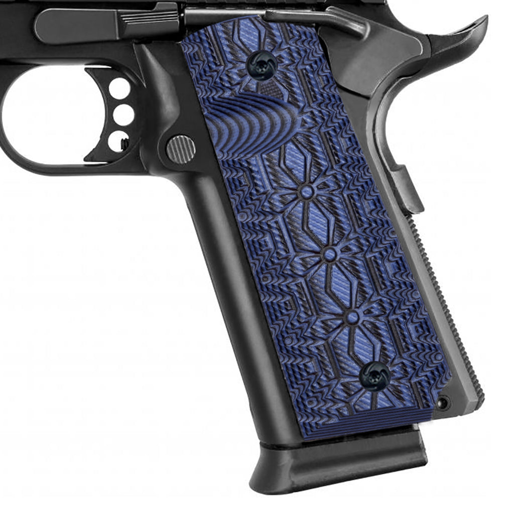 Guuun 1911 Grips G10 Fit Full Size Government and Commander 1911 Medieval Retro Pattern Texture H1 FG - Guuun Grips