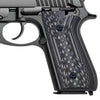 G10 Grips for Taurus PT92 Grip Compatible with PT 92/99/100/101 and Decocker Crosshatch Texture - T2-JX - Guuun Grips