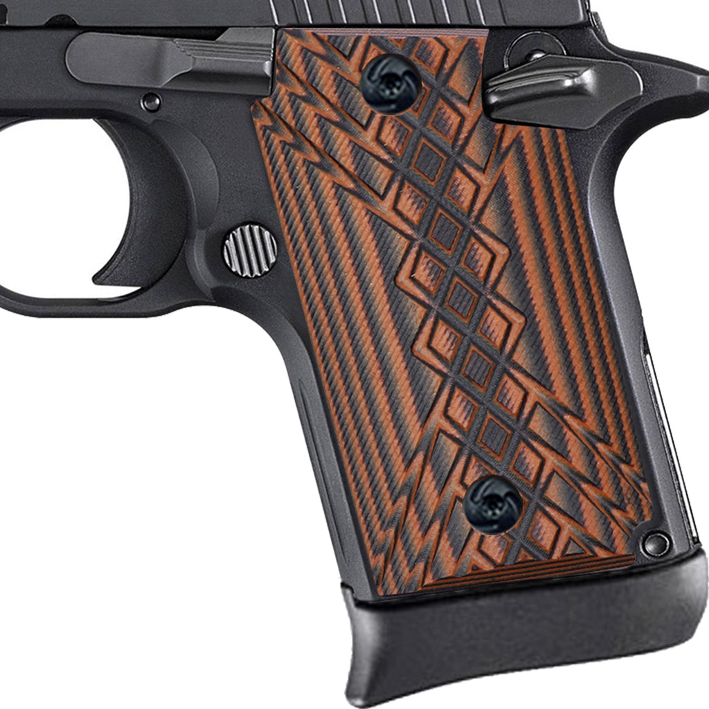 Guuun G10 Grips for Sig Sauer P938 OPS Crosshatch Texture - P9-JX - Guuun Grips