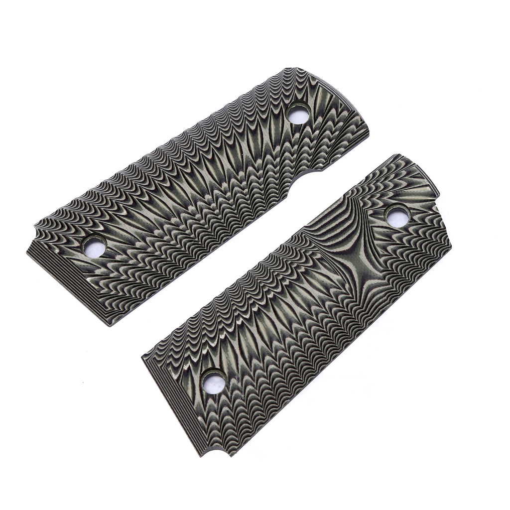 G10 Pistol Grips for 1911 Compact Officer 1911 Sunburst Texture - 9 Color Options - H1C-S - Guuun Grips