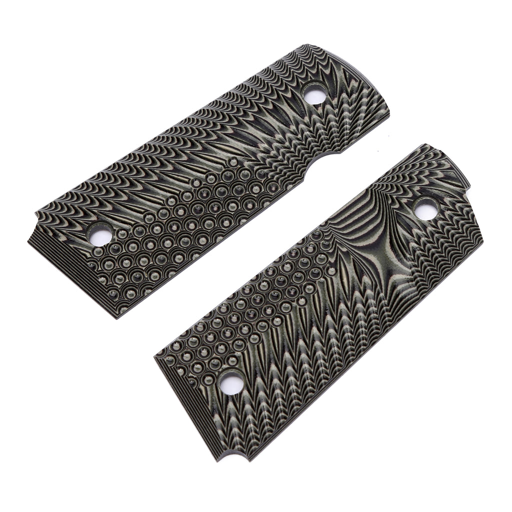 G10 Gun Grips for 1911 Compact/Officer, OPS Eagle Wing Texture - 8 Color Options - H1C-A - Guuun Grips