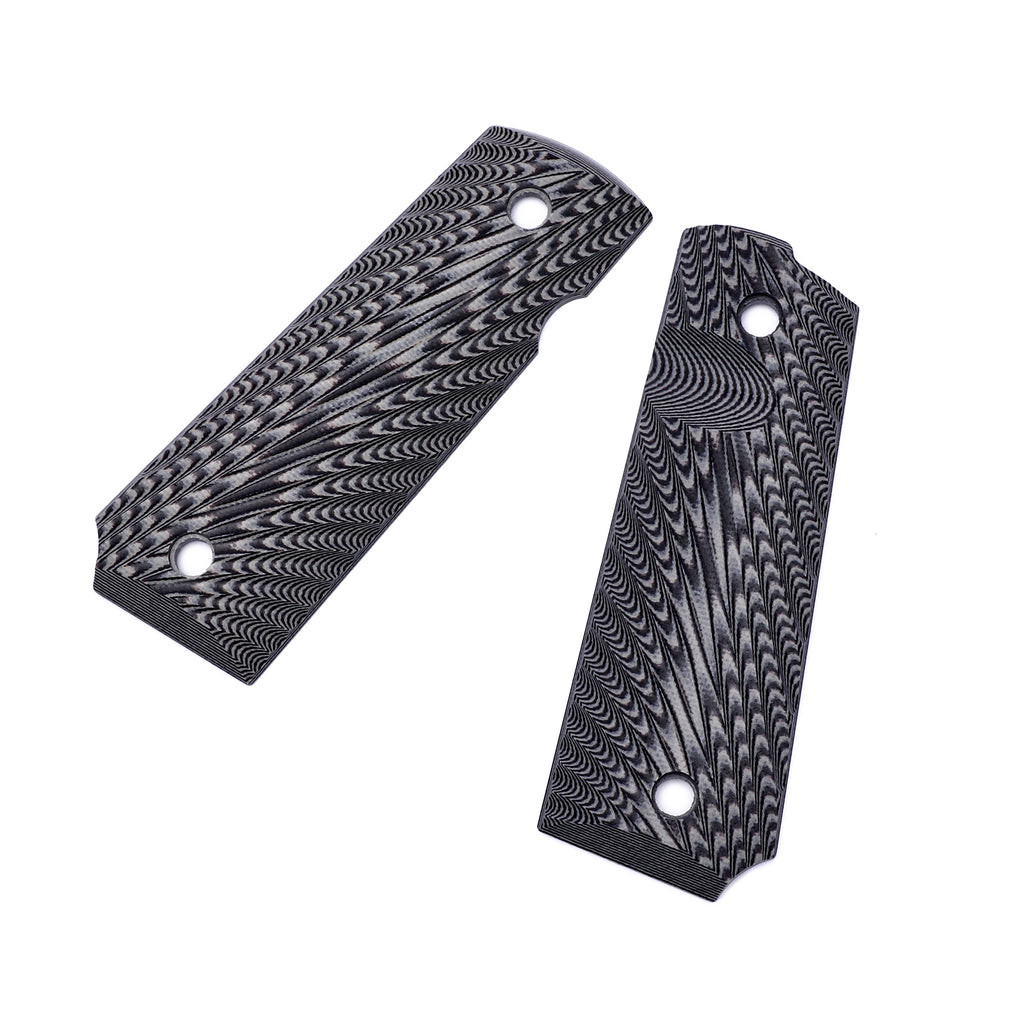 Guuun 1911 Grips G10 Fit Full Size Gov /Commander 1911 Starburst Texture Ambi Includes free screw set H1-F - Guuun Grips