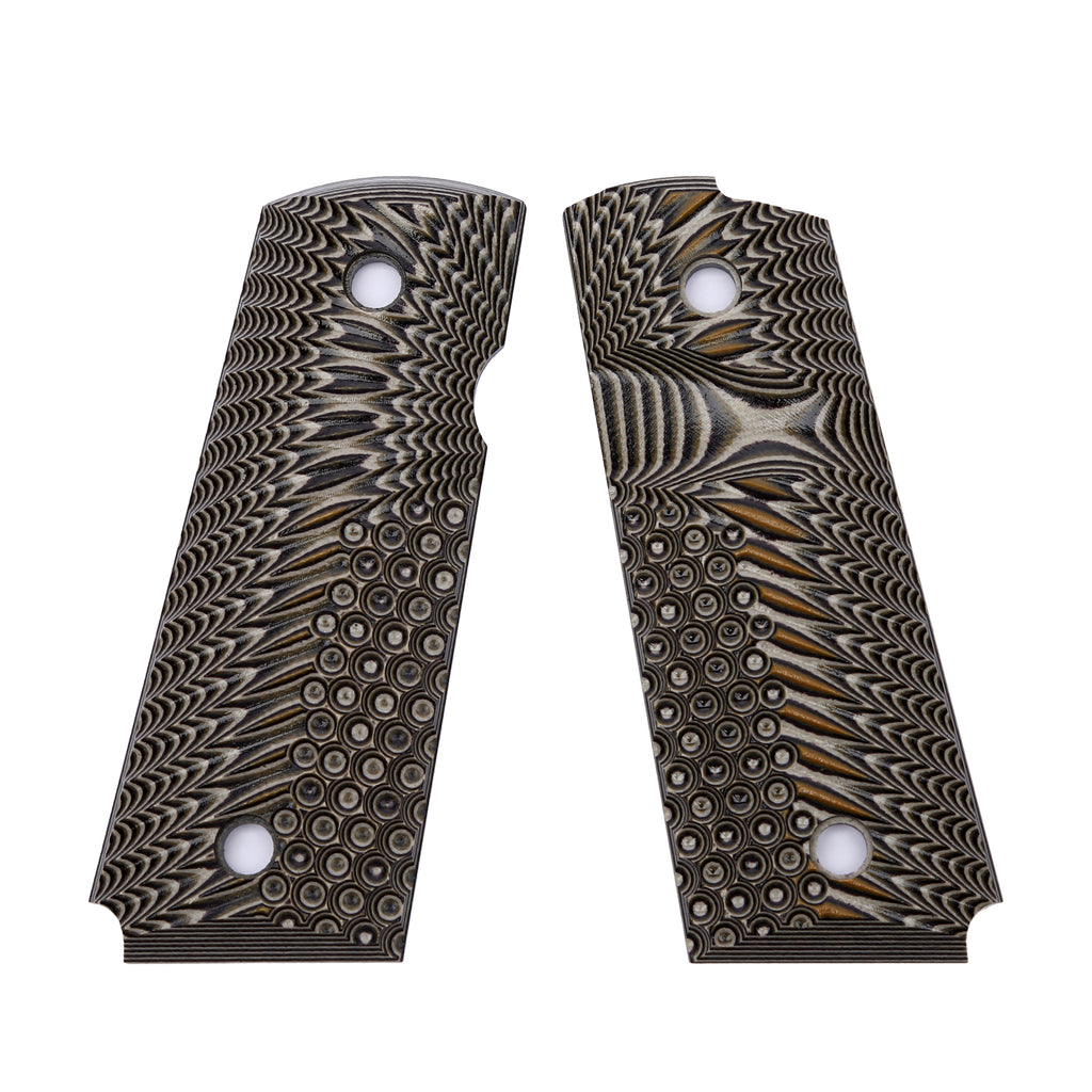 G10 Gun Grips for 1911 Compact/Officer, OPS Eagle Wing Texture - 8 Color Options - H1C-A - Guuun Grips