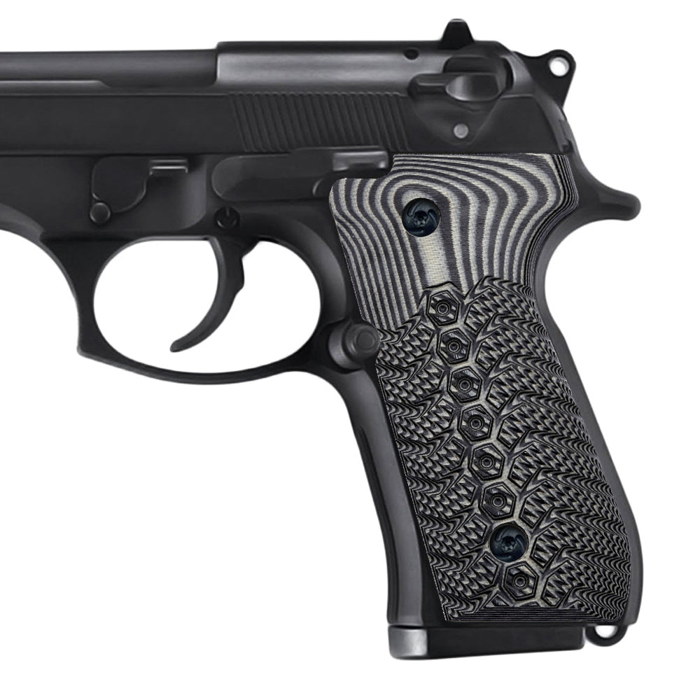 Beretta 92fs Grips G10 Slim Mechanical Texture BR92 – Guuun Grips