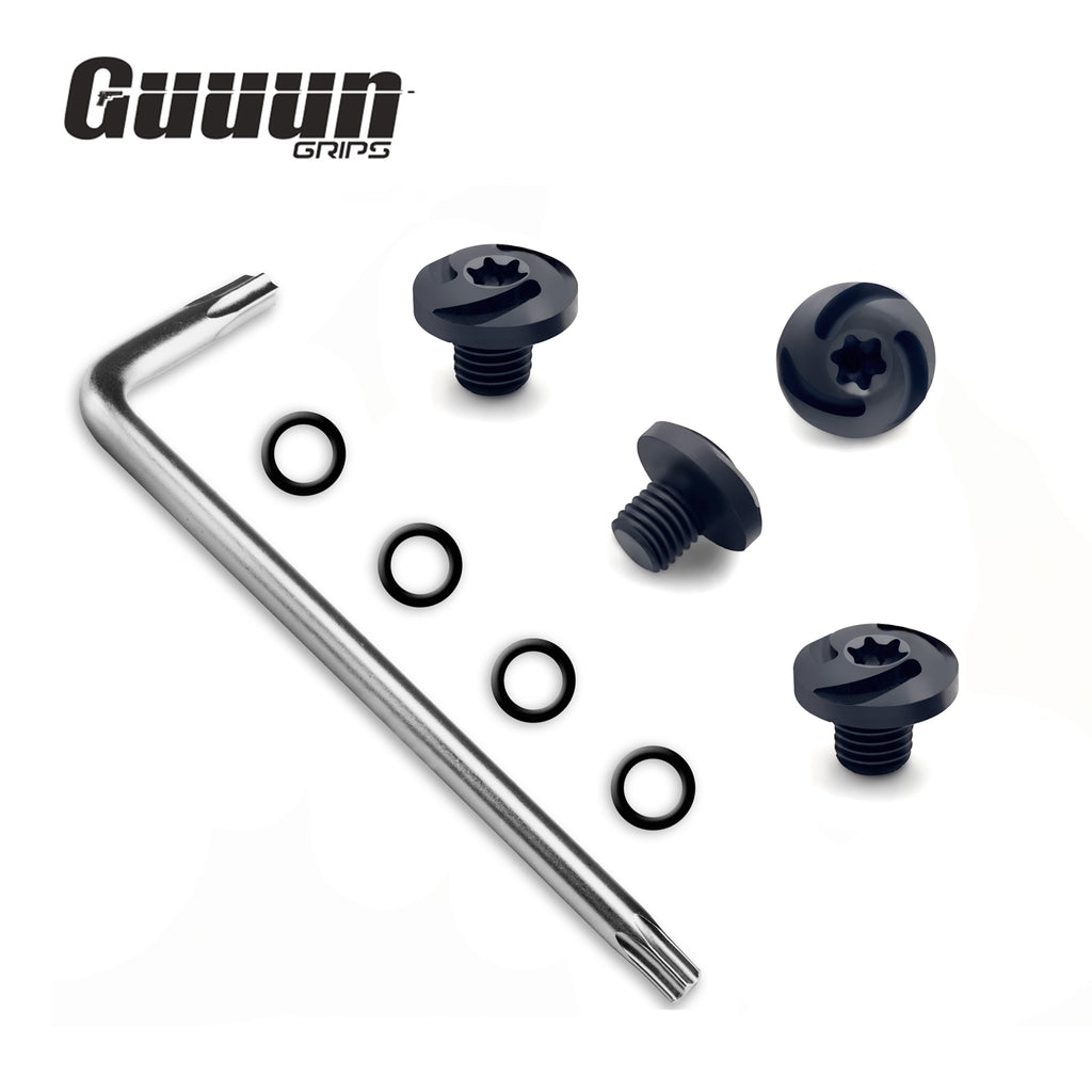 Beretta 92fs Grips Screws, 4 O Rings, T10 Torx Key, 4 Stainless Steel Screws Fancy Screws Black - Guuun Grips