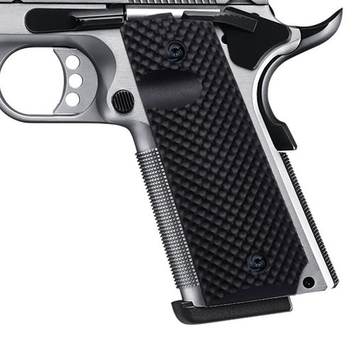 Guuun 1911 Grips G10 Full Size Government Ambi Safety Cut Custom Golf Dimple Texture H1-BD - Guuun Grips