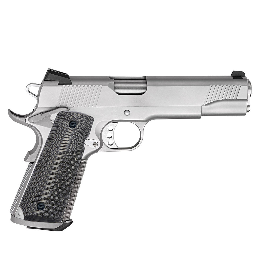 Guuun 1911 Grips G10 Full Size Government Ambi Safety Cut Custom OPS Eagle Wing Texture H1 A - Guuun Grips