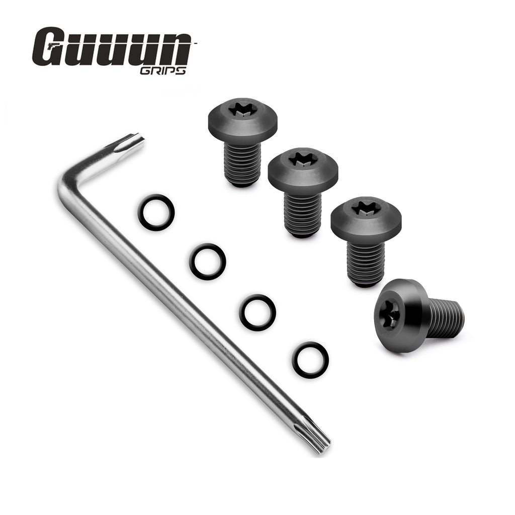 Guuun 1911 Grips Screws, 4 O Rings, T10 Torx Key, 4 Stainless Steel Screws Fancy 1911 Screws H1-Screw-GK - Guuun Grips