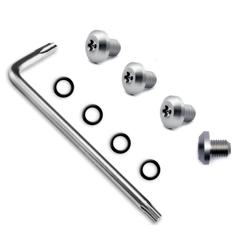 Guuun fit 1911 thin Grip Screws，T10 Torx Key, 4 O Rings, Stainless Steel Silver H1S-screw - Guuun Grips