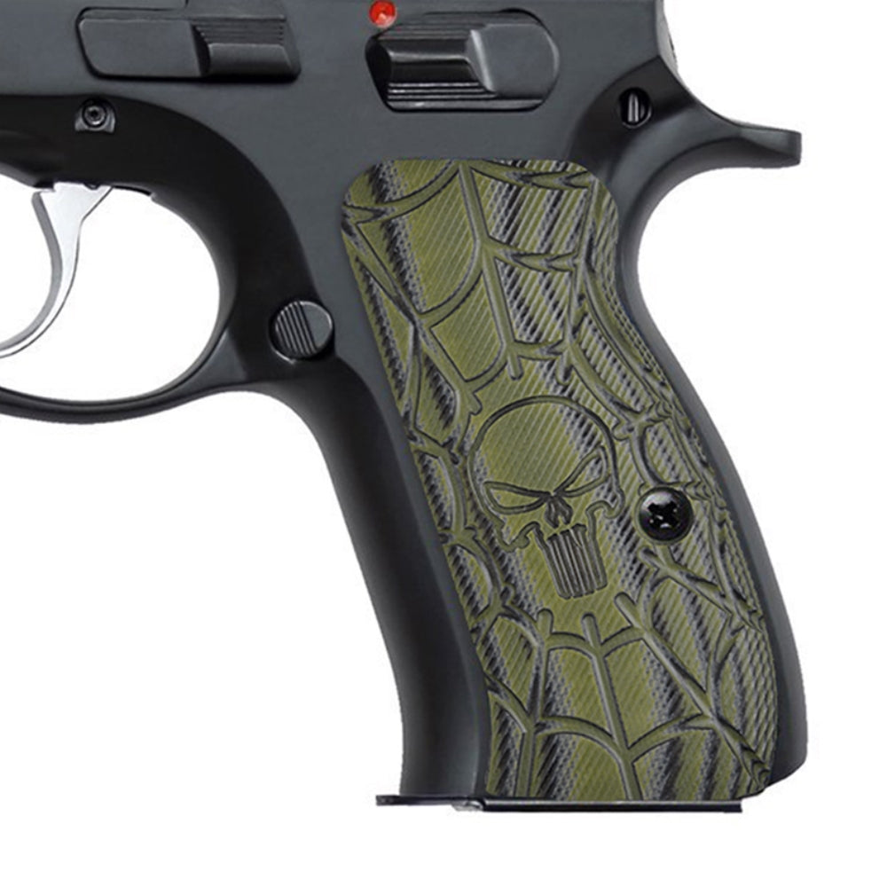 Guuun CZ 75 Compact Grips G10 Cobweb Skull Texture H6C C - Guuun Grips