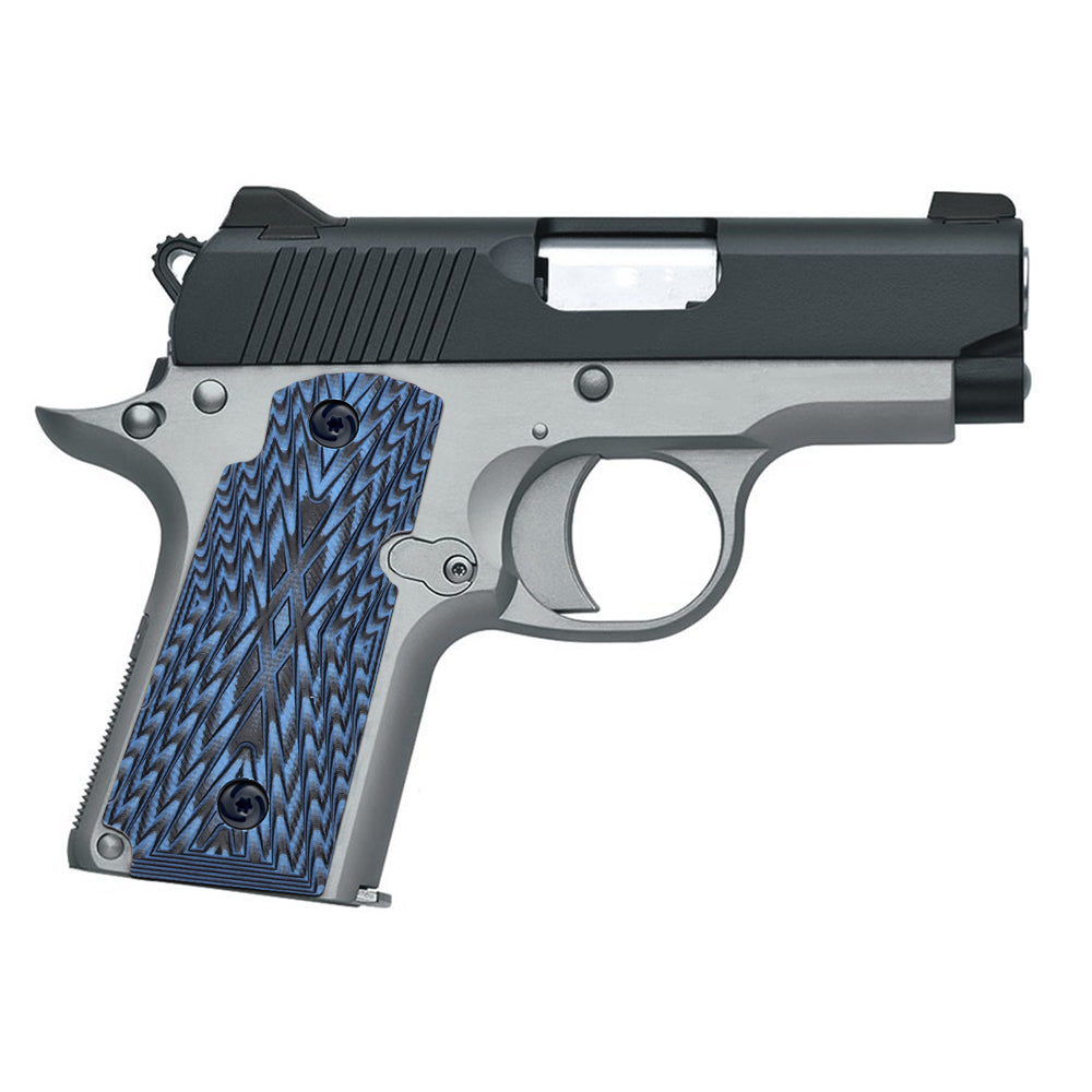 Guuun Kimber Micro Carry 380 ACP G10 Grips with Ambi, Aggressive OPS Crosshatch Texture K3-X - Guuun Grips