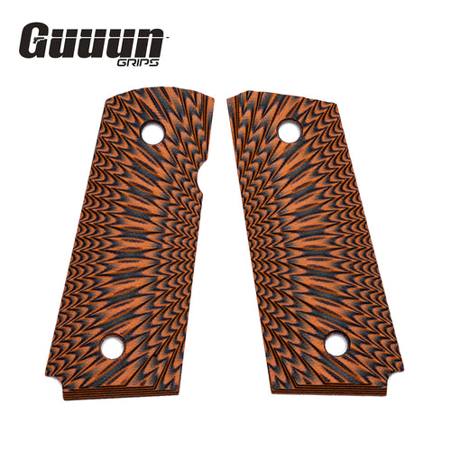 Guuun G10 Grips Subcompact para Ordnance 1911 Carry 9 C6 LDA Starburst Texture PC6-S - Guuun Grips