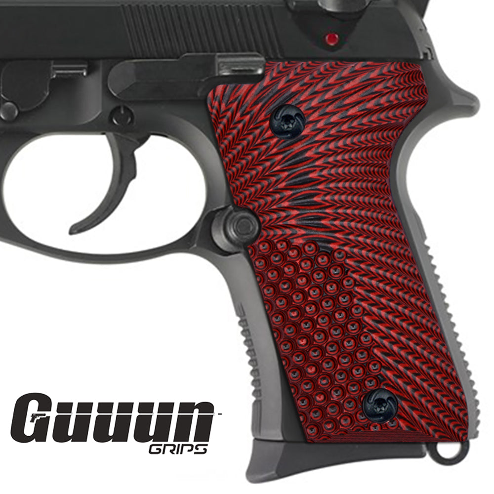 Guuun Beretta 92FS Compact Beretta 96 Compact G10 Grips Eagle Wings OPS Texture B92C A - Guuun Grips