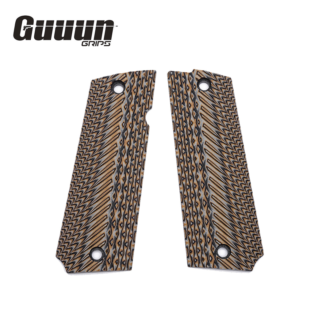 Guuun G10 Grips for Llama MAX-1 C/F or L/F, Diamond Cut Texture LL2-AD - Guuun Grips