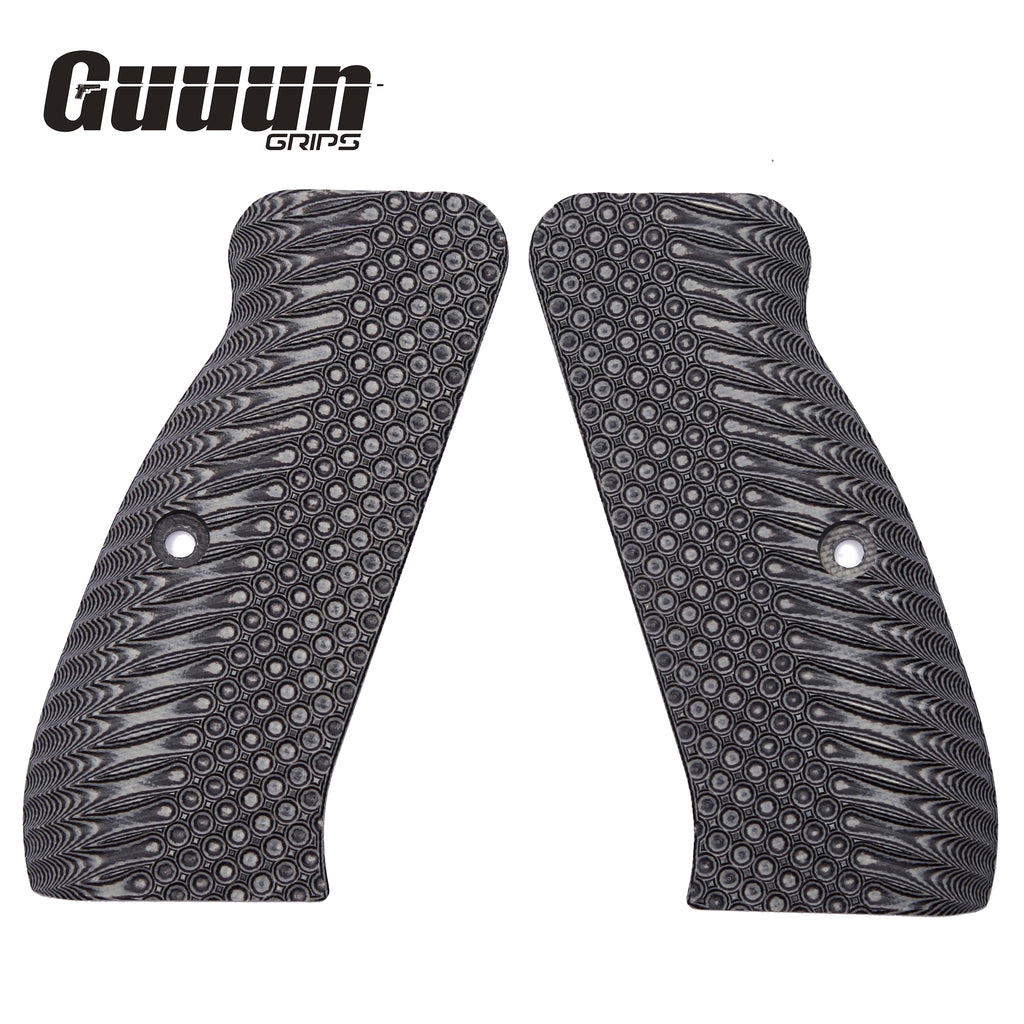 Guuun CZ 75 Grips Full Size G10 CZ75 SP-01 Grip OPS Tactics Texture  - 8 Color Options -H6 LX - Guuun Grips