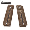 Guuun 1911 Grips G10 Full Size 1911 Grip Ambi Safety Cut Big Scoop Sunburst Texture  H1-S - Guuun Grips