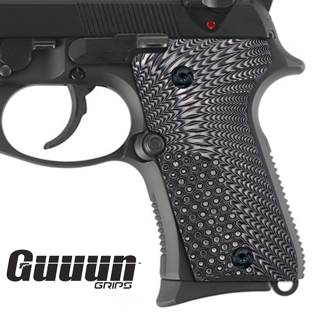 Guuun Beretta 92FS Compact Beretta 96 Compact G10 Grips Eagle Wings OPS Texture B92C A - Guuun Grips